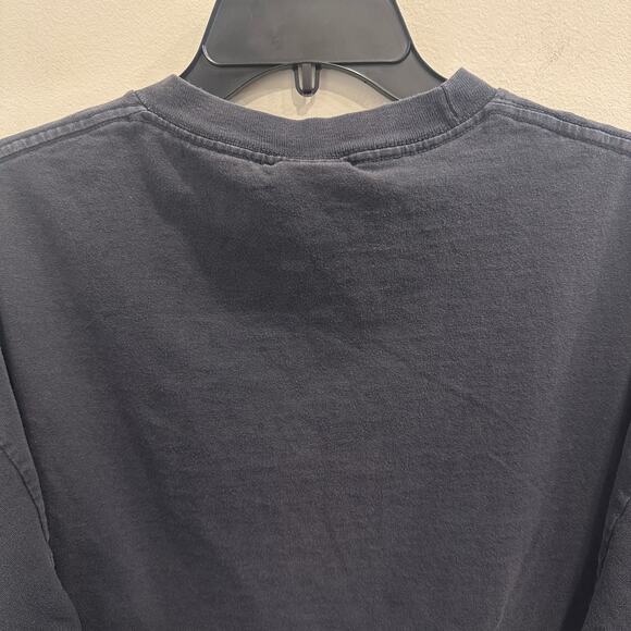 VTG Y2K 00s Disturbed Band Tee Black Glow in the Dark Smile DIY Crop Nu Metal XL - Picture 7 of 9